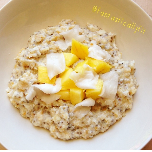 Ripped Recipes Coconutty Mango Egg White Oats