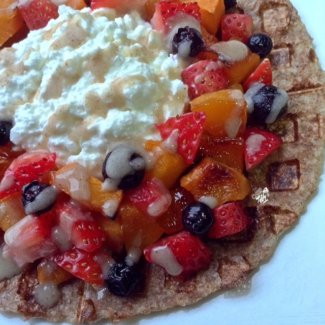 Ripped Recipes Fruit Topped French Toasted Tortilla Waffle