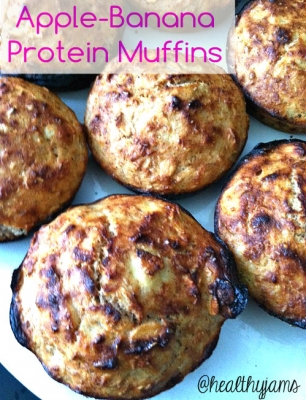Apple-Banana Protein Muffins