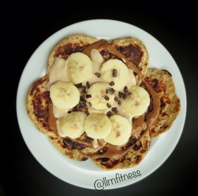 Banana Coffee Protein Pancakes