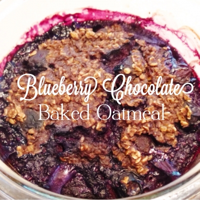 Blueberry Chocolate Baked Oatmeal