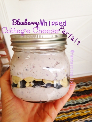 Blueberry Whipped Cottage Cheese Parfait