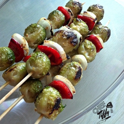 Brussel Sprout Kabobs