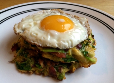 Brussels Sprout and Bacon Hash Browns