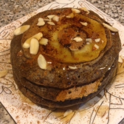 Buckwheat Apple-Ring Protein Pancakes