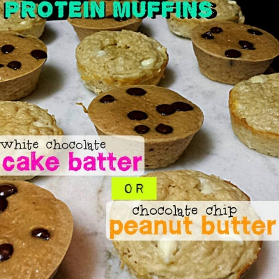 Cake Batter or Peanut Butter Protein Muffins