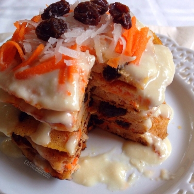 Carrot Cake Protein Pancakes With Cream Cheese Incing