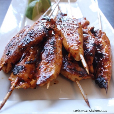 Chili Garlic and Lime Chicken Satay Skewers