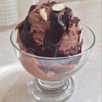 Chocolate Almond Ice Cream With Vegan Protein