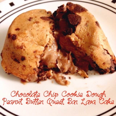 Chocolate Chip Cookie Dough Peanut Butter Quest Bar Lava Cake