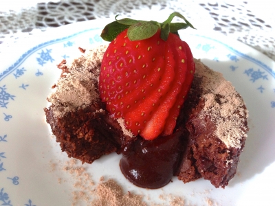 Chocolate Hazelnut Lava Cake for One