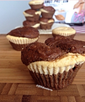 Chocolate Muffins With Peanut Butter Cheesecake Filling
