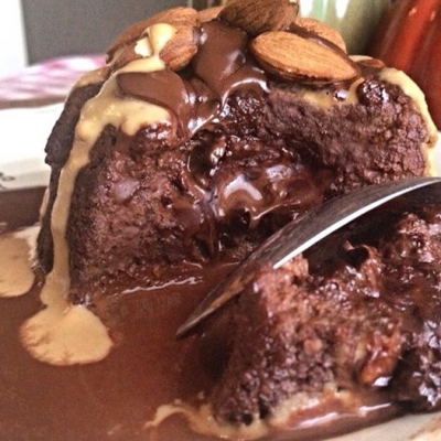 Chocolate Peanut Butter Lava Cake 