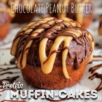 Chocolate Peanut Butter Muffin-Cakes