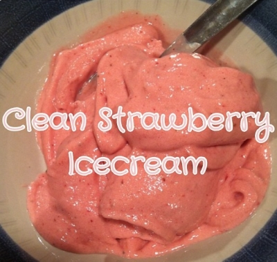 Clean Strawberry Ice Cream