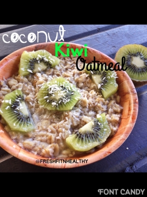 Coconut Kiwi Eggwhite Oatmeal