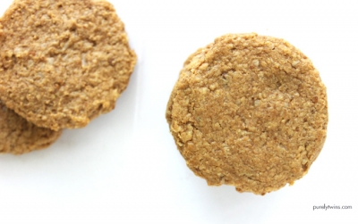 Four Ingredient Peanut Butter Protein Cookies