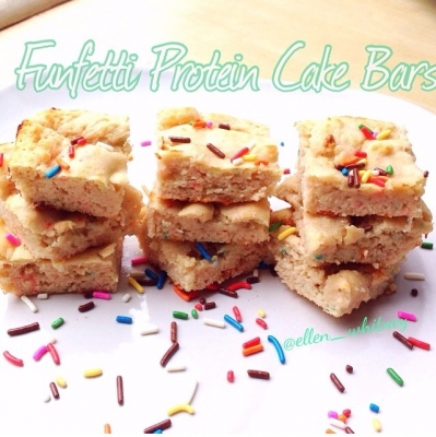 Funfetti Protein Cake Bars