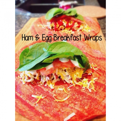 Ham & Egg Breakfast Wraps