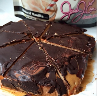 Healthy Snickers Cake