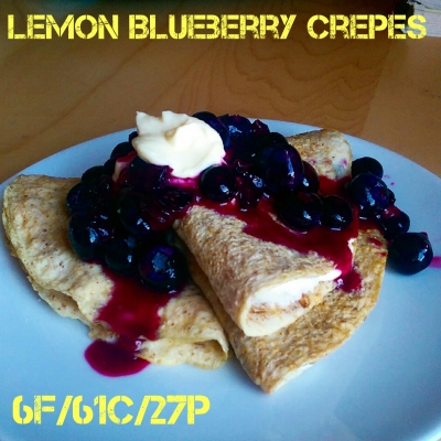 Lemon Blueberry (Protein) Crepes
