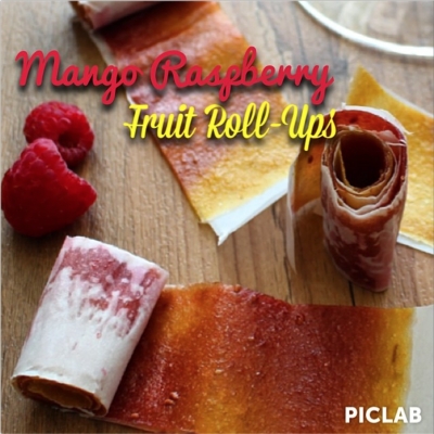 Mango Raspberry Fruit Roll-Ups