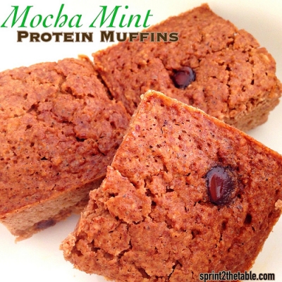 Mocha Mint Protein Muffins
