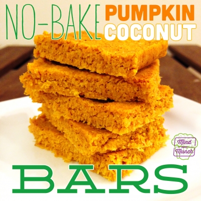 No-Bake Pumpkin Coconut Bars