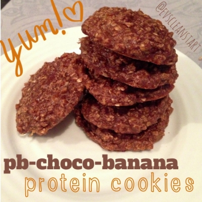 Pb-Choco-Banana Protein Cookies