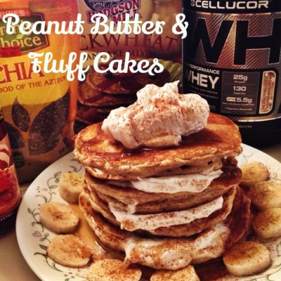 Peanut Butter & Fluff Pancakes