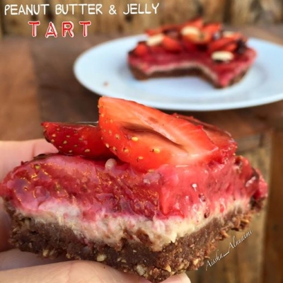 Peanut Butter and Strawberry Tart