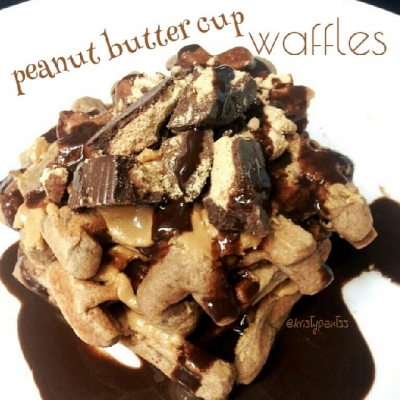 Peanut Butter Cup Waffles