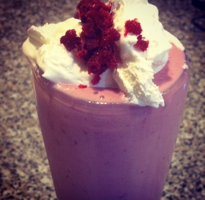 Raspberry Creamsicle Protein Smoothie