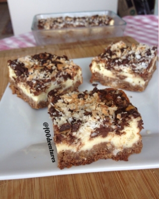 Seven Layer Magic Cookie (Protein) Cheesecake Bars