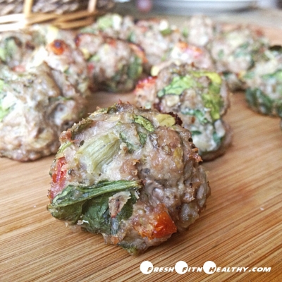 Spinach Aritchoke and Sundried Tomato Meatballs