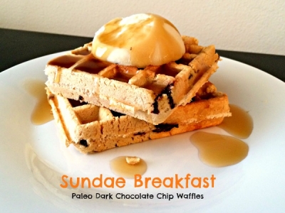Sundae Breakfast, Paleo Waffles