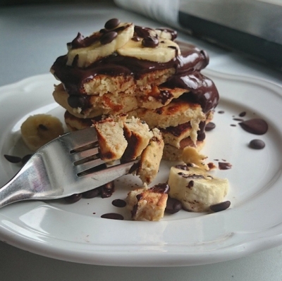 Sweet Coconut Protein Pancakes