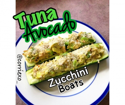 Tuna Avocado Zucchini Boats