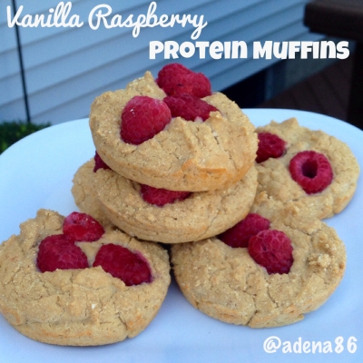 Vanilla Raspberry Protein Muffins