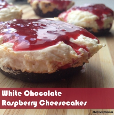 White Chocolate Raspberry Cheesecakes