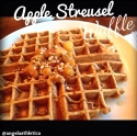 Apple Streusel  Waffle With Cashew Butter