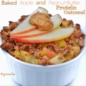 Baked Apple & Peanut Butter Protein Oatmeal
