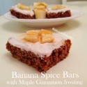 Banana Spice Bars With Maple Cinnamon Frosting