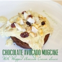 Chocolate Avocado Mugcake With Whipped Avocado Cream Sauce