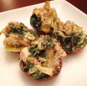 Creamy Spinach & Artichoke Chicken Stuffed Mushrooms 