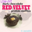 Dark Chocolate Red Velvet Muffins