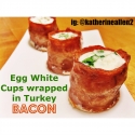 Egg White Cups Wrapped In Turkey Bacon