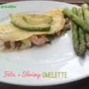 Feta and Shrimp Omelette