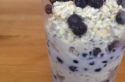 Gluten Free Blueberries and Cream Protein Overnight Oats