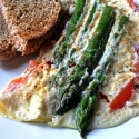 Parmesan & Herb Asparagus Egg White Omelet